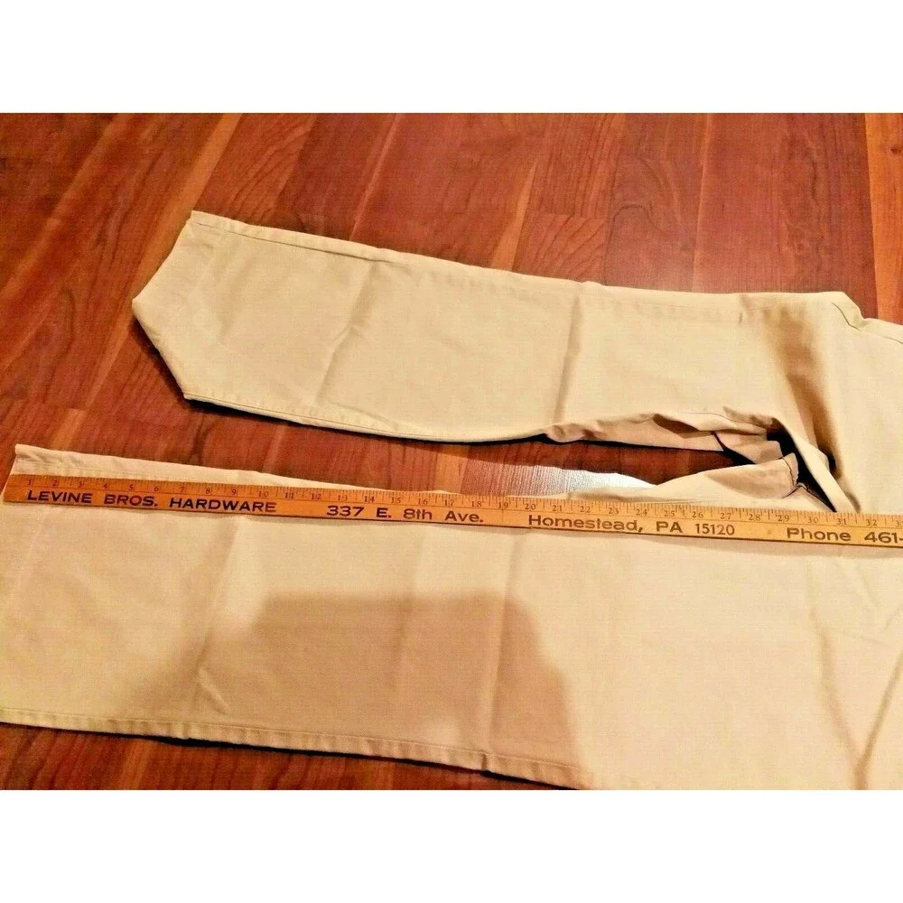 Lands' End Light Khaki Women Heritage Chino Boot Cut Pants 12 X 31 RSVP $39 - Picture 12 of 12